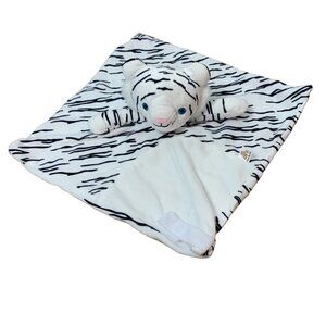 Love By Emi White Tiger Lovey Plush Security Blanket Stuffed Animal SOUND WORKS